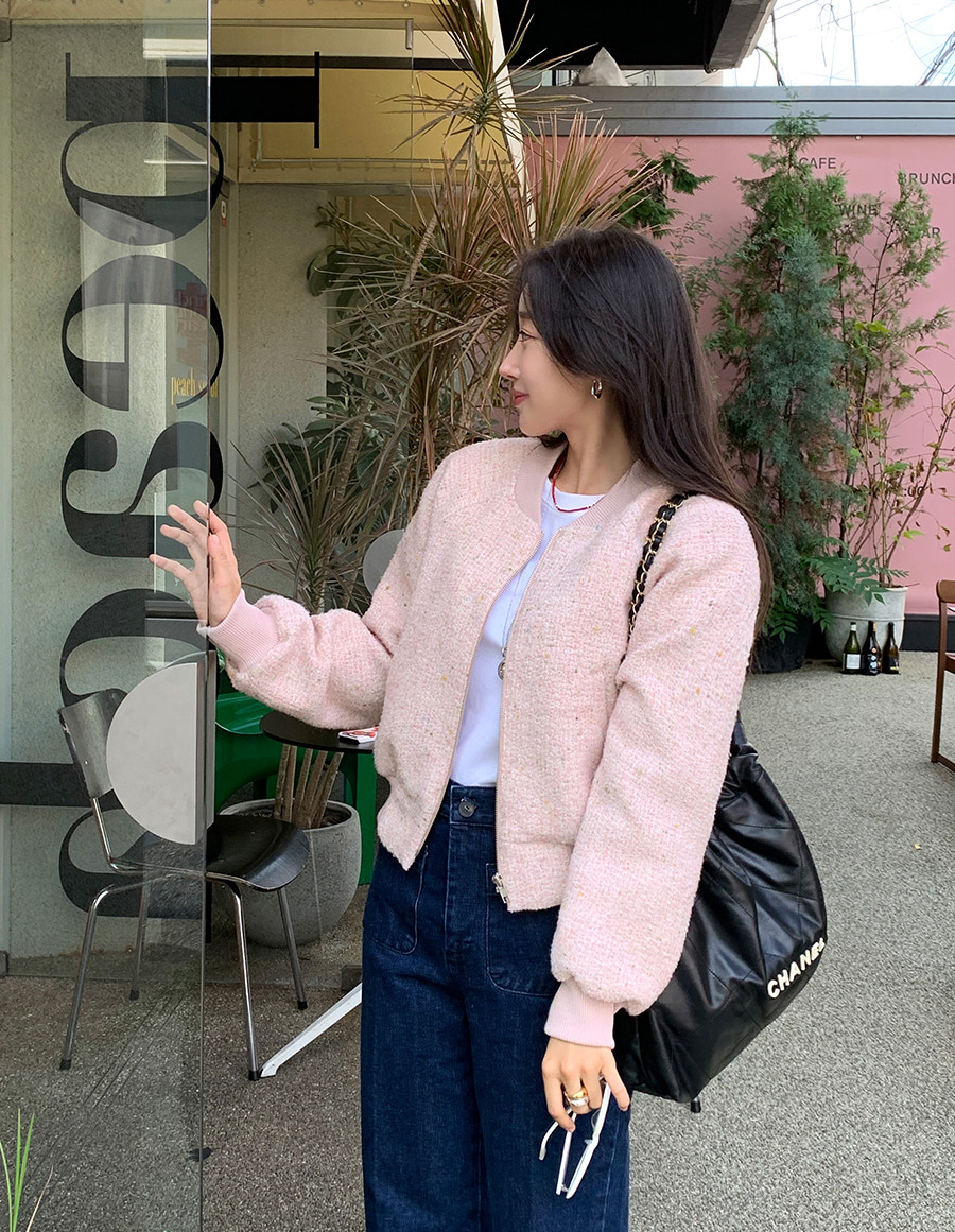 Tweed Jacket Women's Woolen Coat