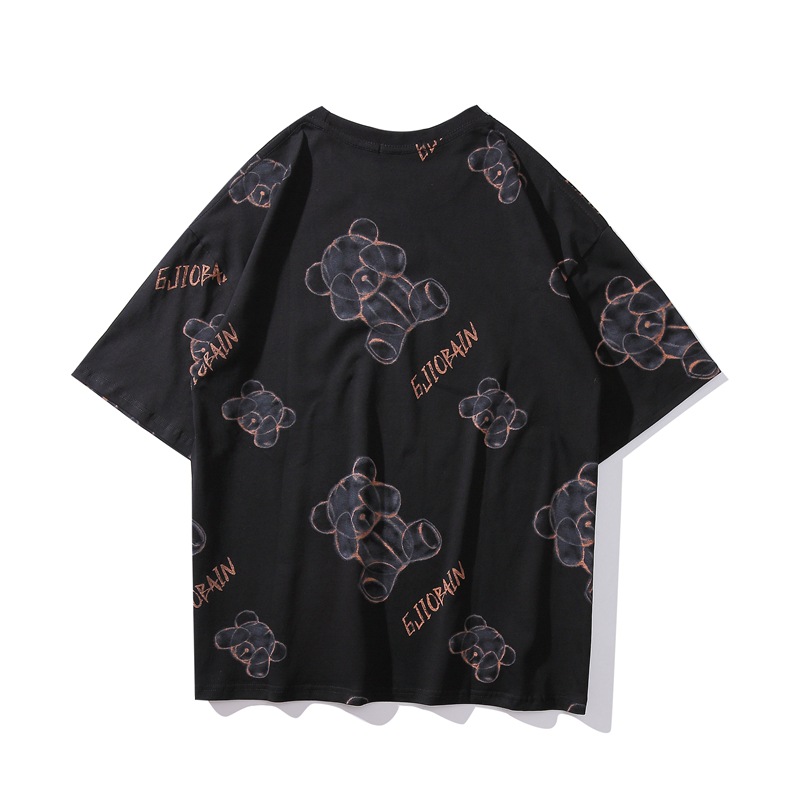 Title 5, Cartoon bear round neck T-shirt