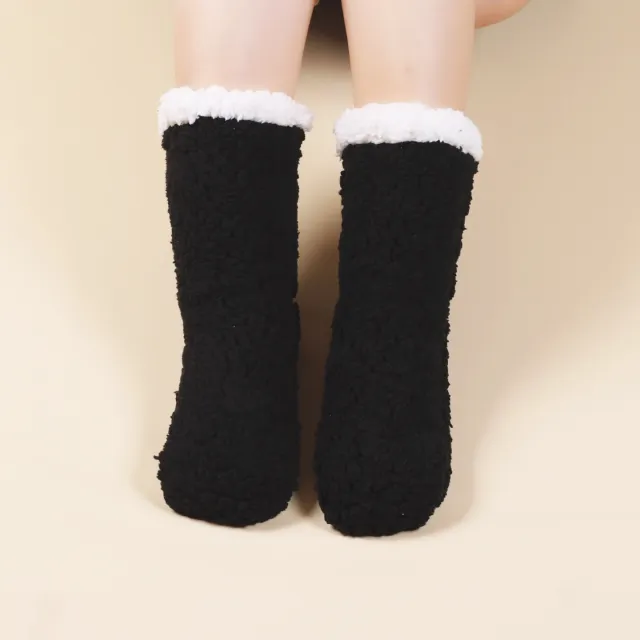 Room Socks Adult Home Sleep Autumn And Winter Black - Shop at LoveMi