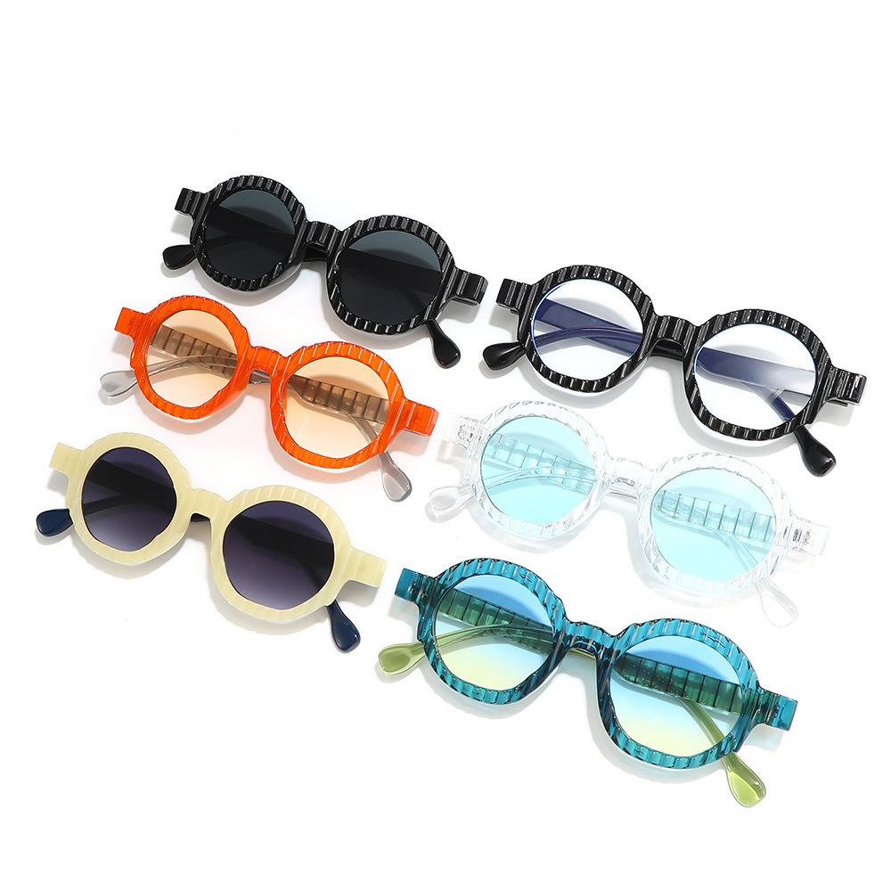 Fully Equipped With Personalized Round Frame Retro Glasses