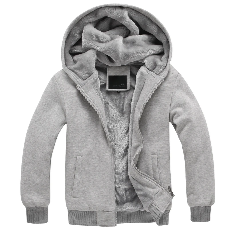 Title 4, Hooded plus fleece padded cardigan for men, a w...