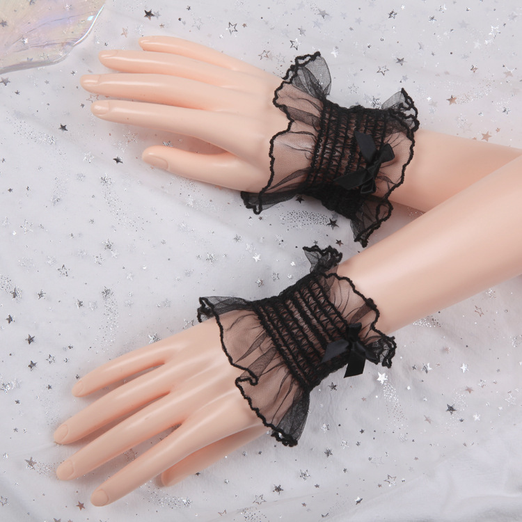 Title 6, Lolita Style Wristband Small Bowknot Lace Cuffs