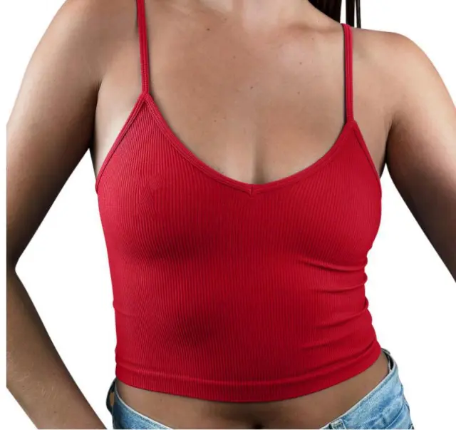 Solid Color Sleeveless Sports Vest Women Red - Shop at LoveMi