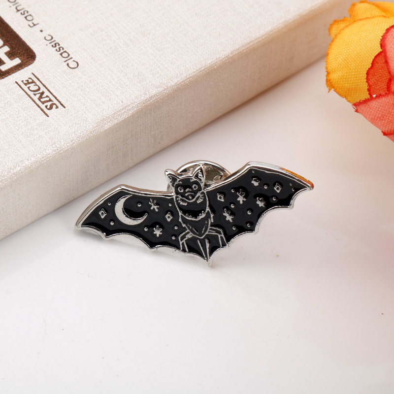 Title 4, Creative Star Moon Dark Bat Series Brooch