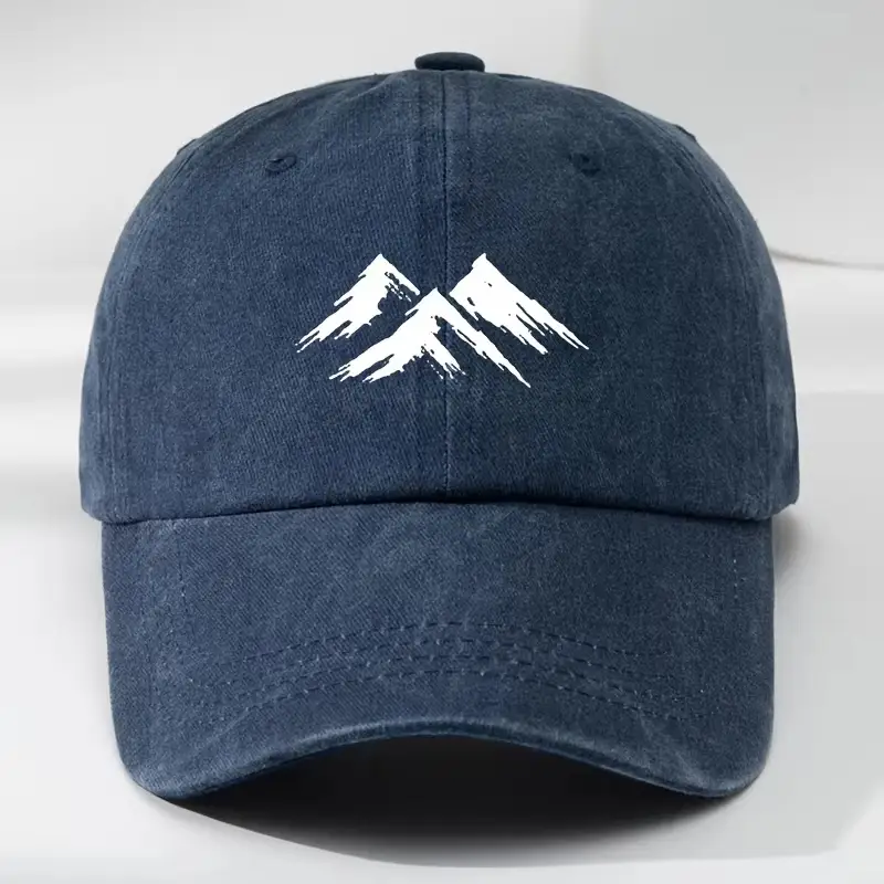 Printed Vintage Distressed Washed Mens Casual Cap