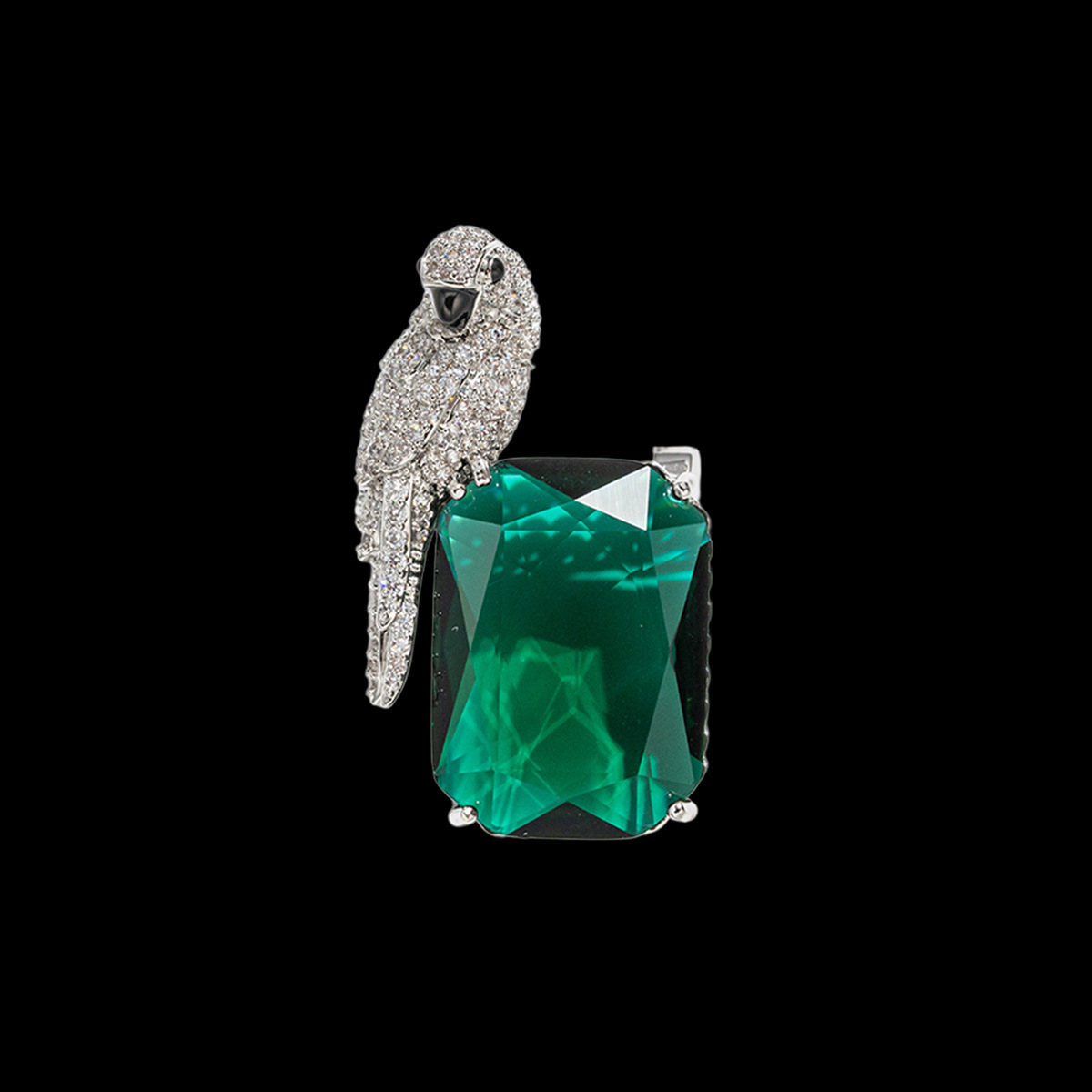 Crystal Parrot Brooch, picture 4 of 4