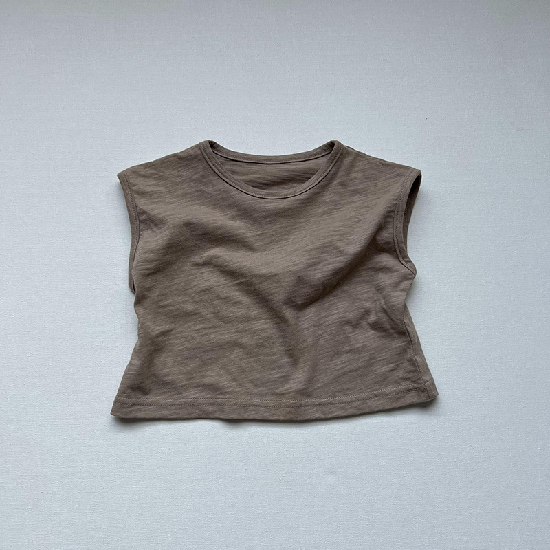 صدرية أطفال من قطن سلوب ناعمة بدون أكمام