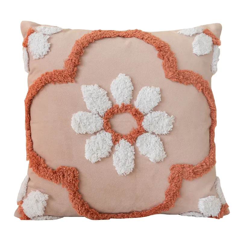 Nordic Cushion Three-dimensional Tufted Bed & Breakfast Pillowcase - Diamond Flower