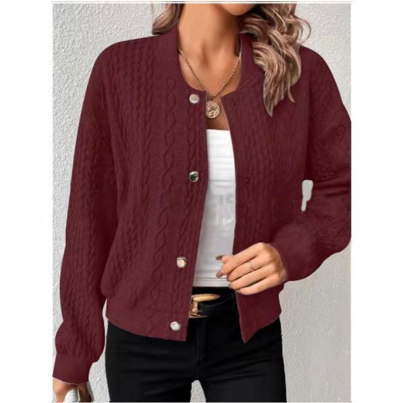 Women's Baseball Uniform Jacket Coat Wine - Shop at LoveMi