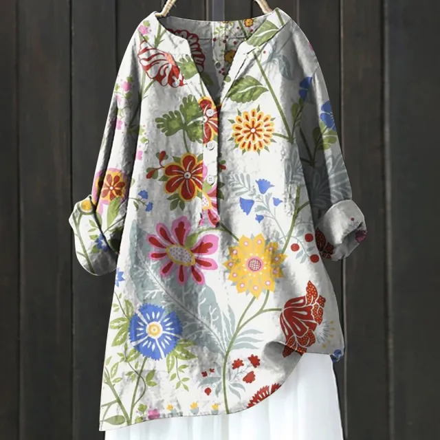 Long Sleeve Slub Linen Comfort Printing All matching Shirt Xl240533 Hcy12 4Xl - Shop at LoveMi