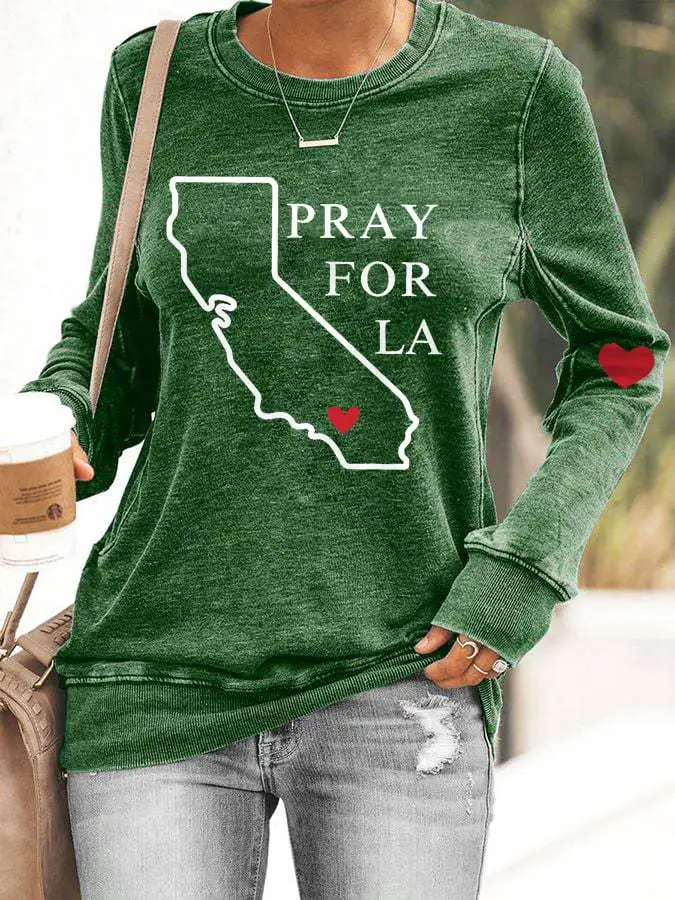 Casual Long Sleeve V-neck Women's Top - Green