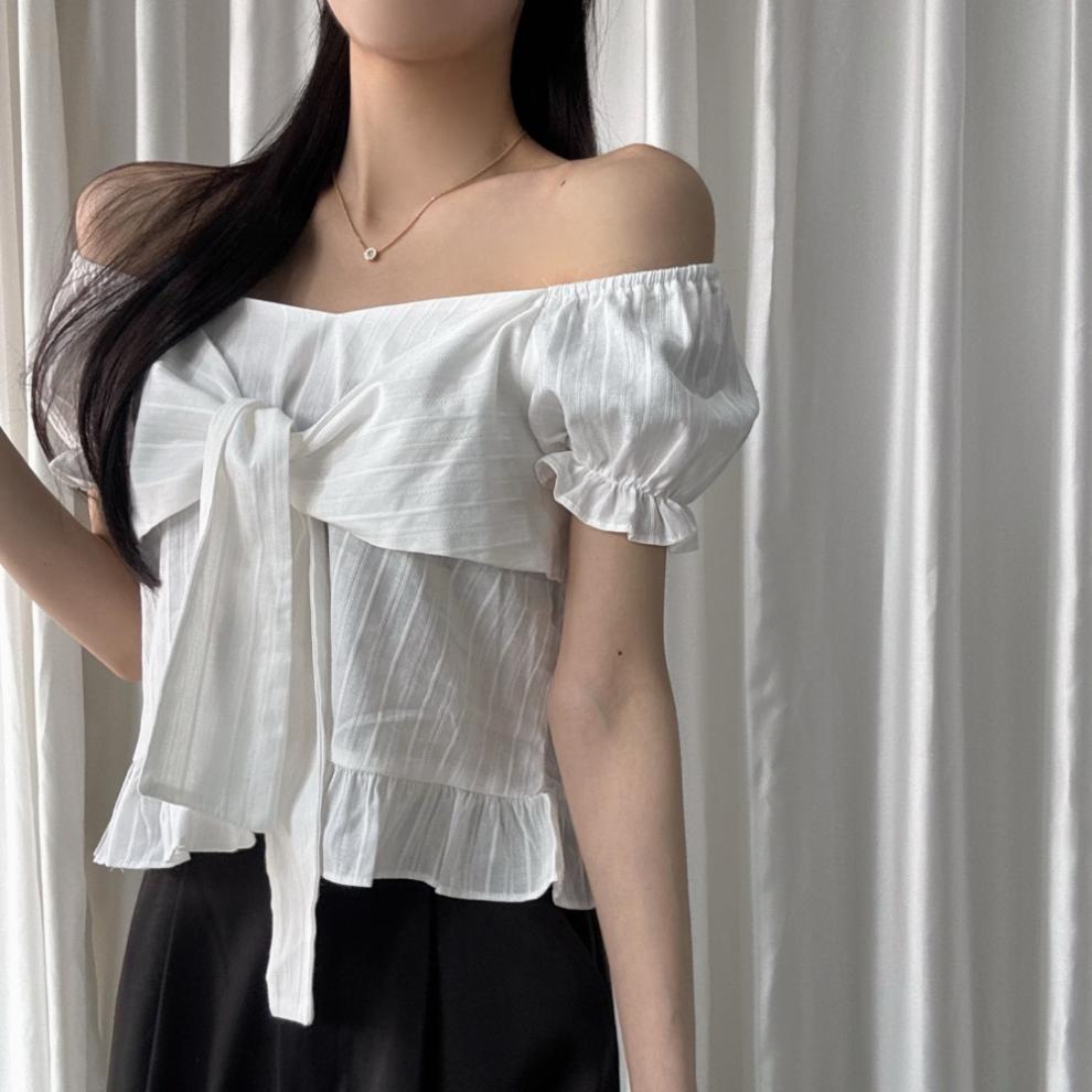 Bow-tied Ruffled Frill Puffed-sleeve Shirt 24 30eecba7 d0f8 4f43 b903 c5b56f967f85