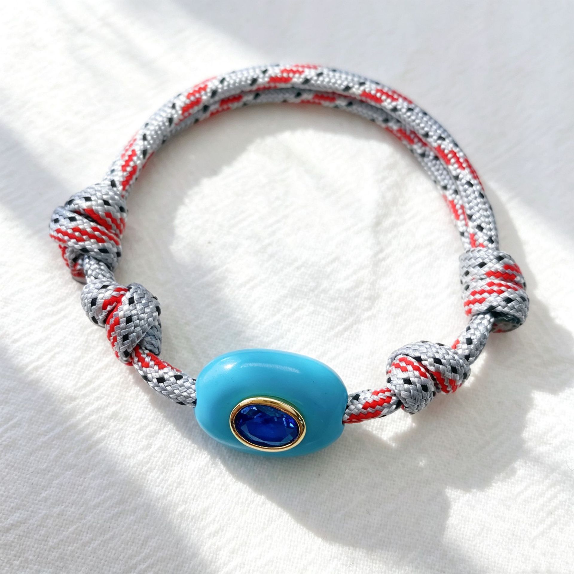 Natural Stone Evil Eye Braided Bracelet, picture 5 of 8
