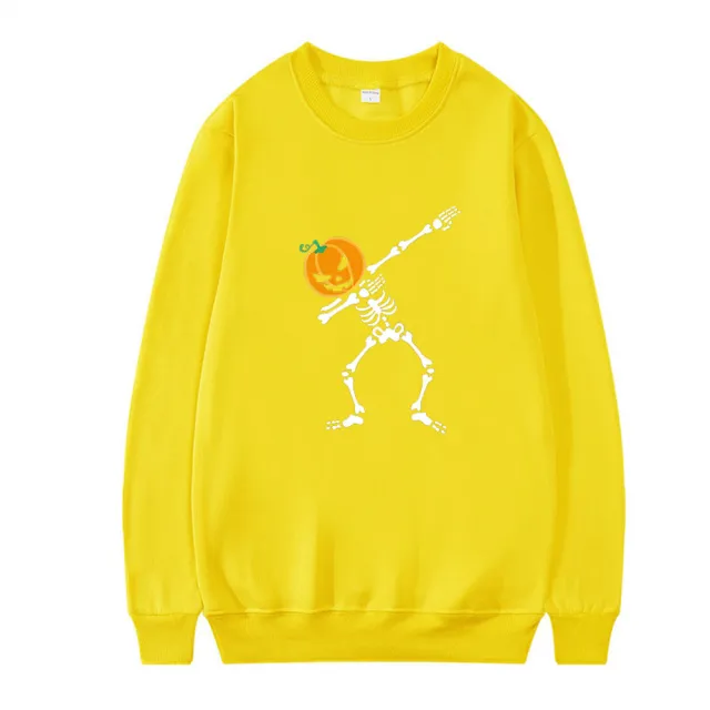 Women's Creative Leisure Printed Crew Neck Top Yellow - Shop at LoveMi