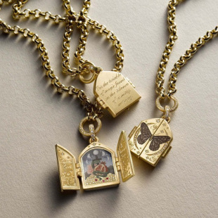 Rebirth Door Hand-Drawn Flower And Heart Pendant Sweater Chain - 15