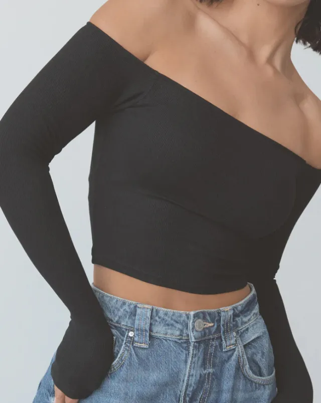 Long sleeved Women's Off shoulder Clothing Black - Shop at LoveMi