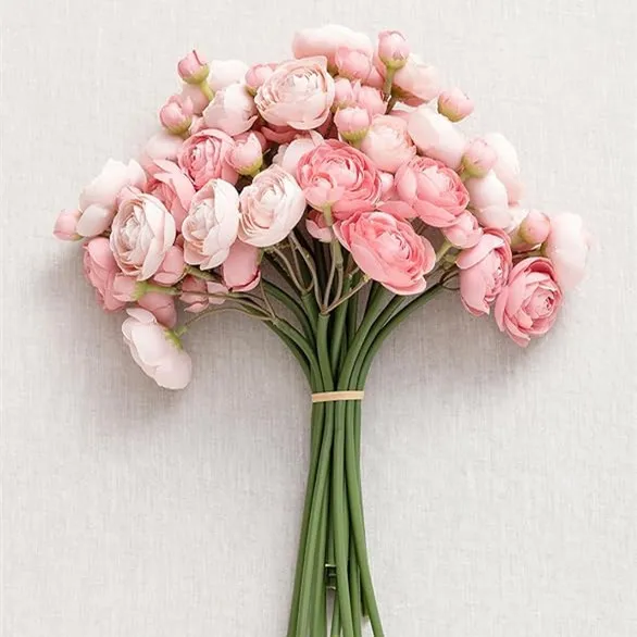24-head Tea Rose Camellia Wedding Flower Wedding Hall Decorative Floral Plug