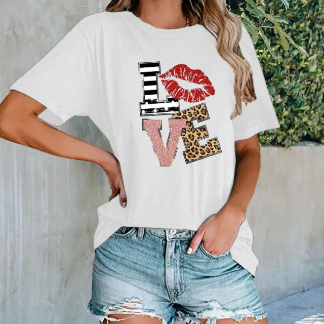 Printed Urban Casual T shirt Women White - Shop at LoveMi