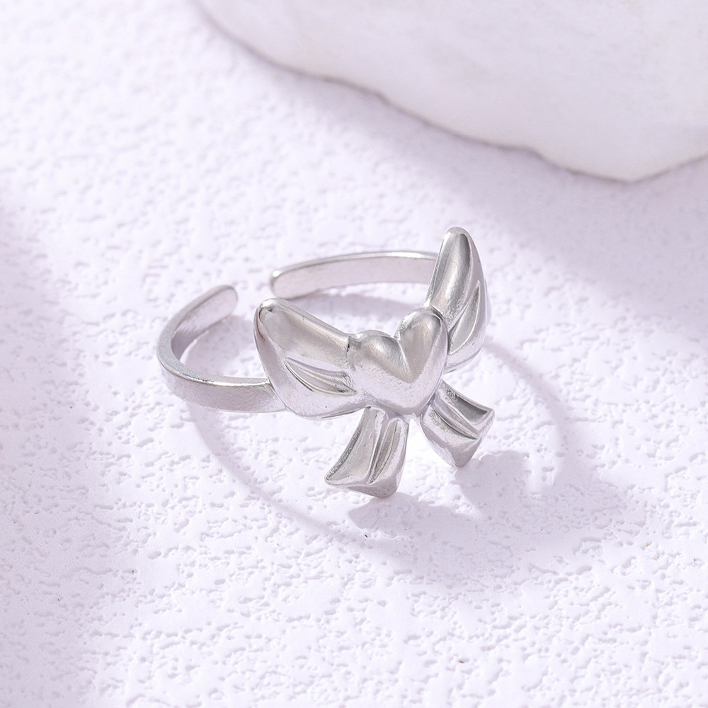 Stainless Steel Geometric Open Ring For Women