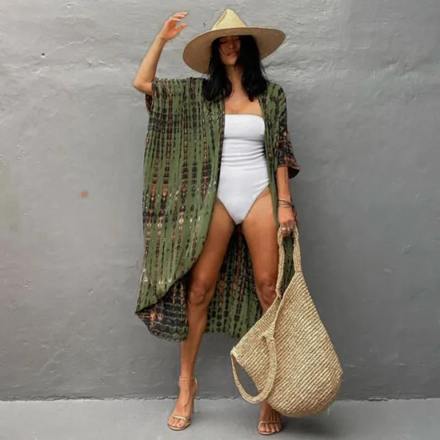 Swimsuit Women's Overall Seaside Beachwear Vacation Bikini Sun Protection Blouse Army Green - Shop at LoveMi