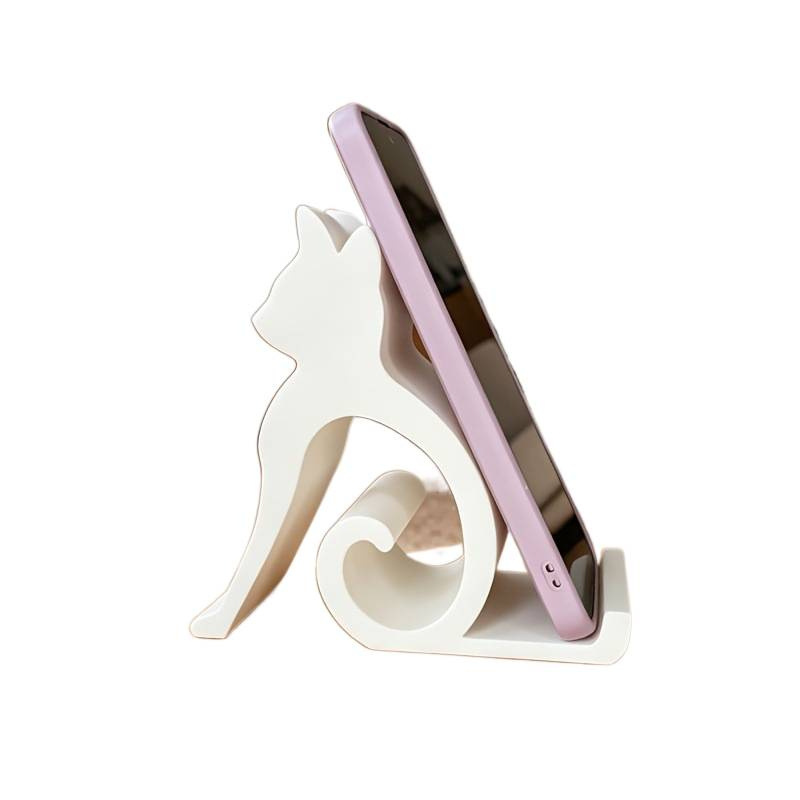 Cute Kitten Phone Stand Desk Decoration 3