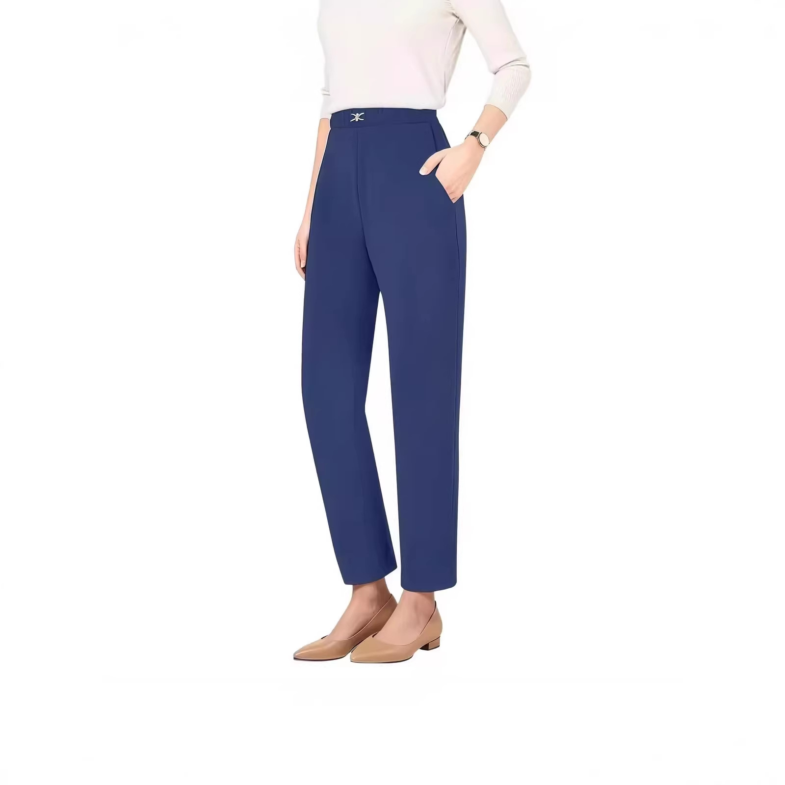 Women's Casual Pants, Elastic-waist, Slim-fit Trousers