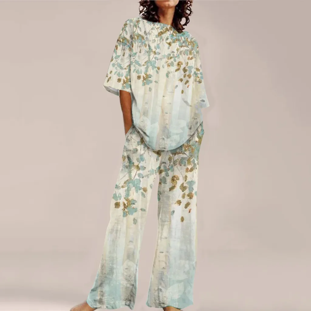 Fashion Personalized Women's 3D Printed Short Sleeve Suit - Hdn66