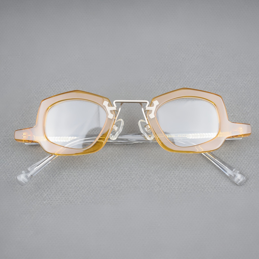 Retro Niche Acetate Eyeglass Frames - Unisex Optical Glasses with Classic Design for Daily Wear - detail 2