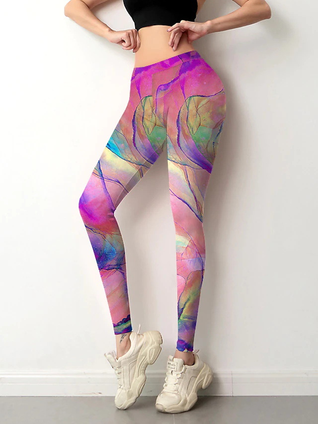 Title 12, Sport yoga broek met bloemenprint op de onderka...