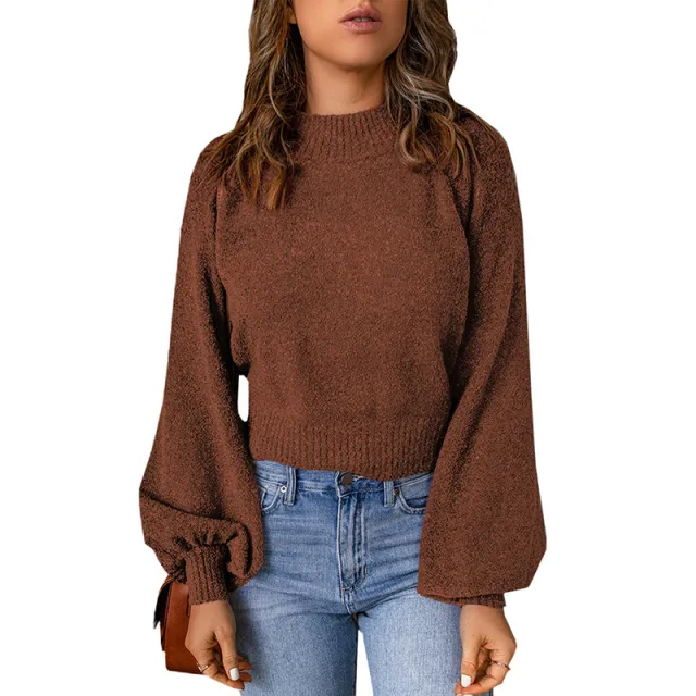 Women's Casual All matching Knitted Sweater Lc2722191 Brown - Shop at LoveMi