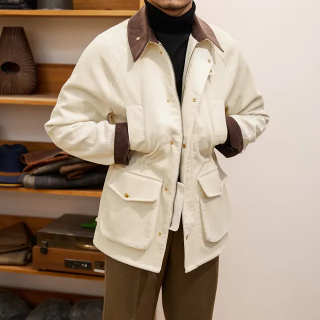 Autumn And Winter Leisure Men's Corduroy Lapel Jacket Beige - Shop at LoveMi