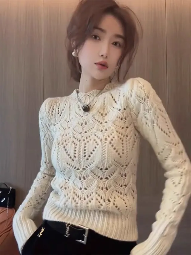 Slim Fit Slimming Outside Wear Bottoming Shirt For Adults Apricot - Shop at LoveMi