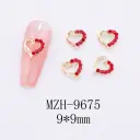 Glass New Year Nail Ornament Red Bow Accessories view 14