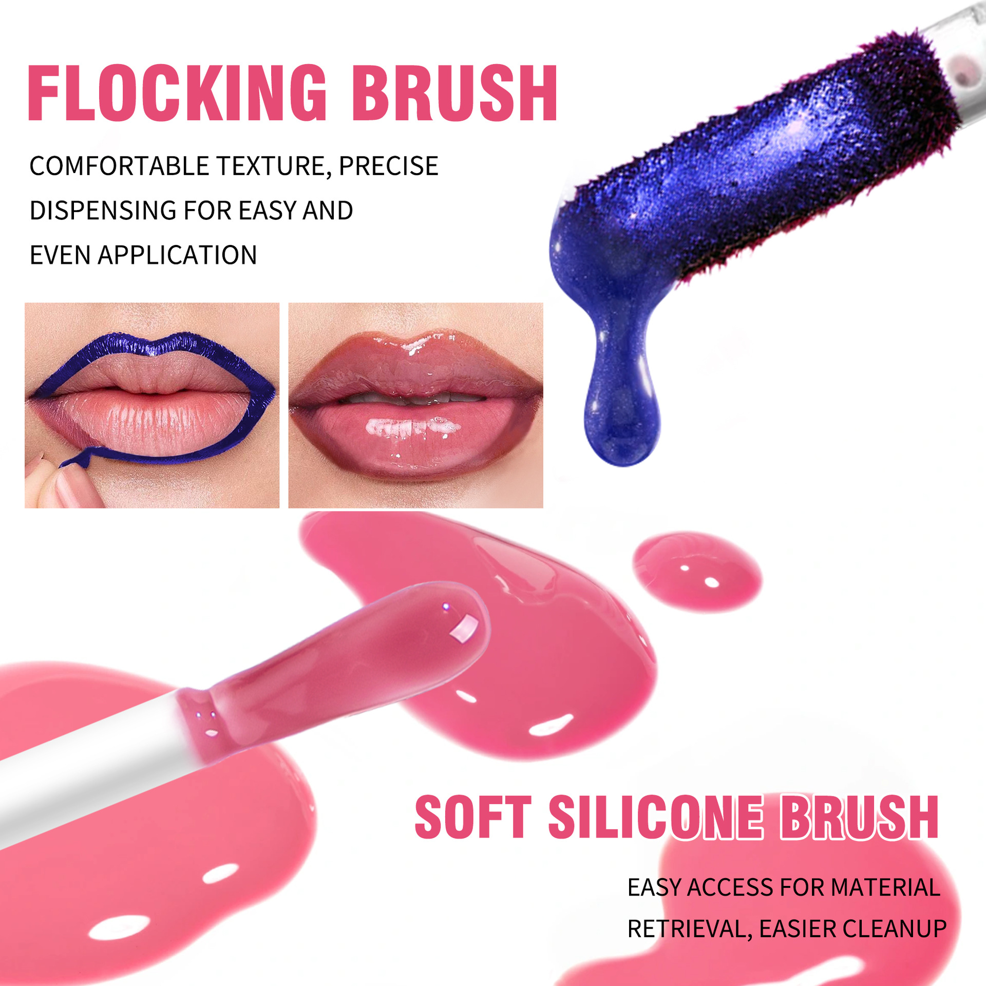 Lip Gloss Lip Glaze Lip Extension Waterproof No Stain On Cup Stripping Lip Liner 3