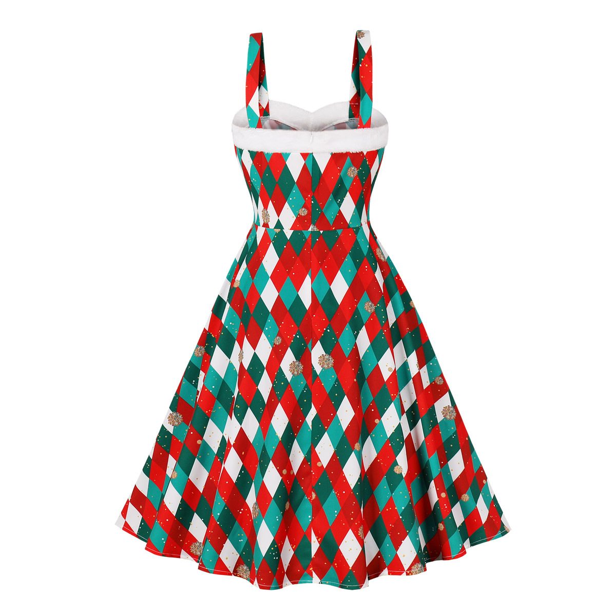 Title 5, Christmas Theme Summer Dress Sling Backless Wom...