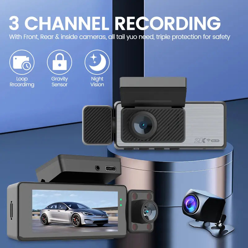 Three-record Wifi Interconnection 4K HD Night Vision