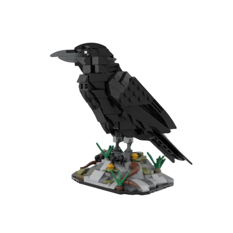 Small Particle Creative Crow Model Assembled Toy Building Block Set