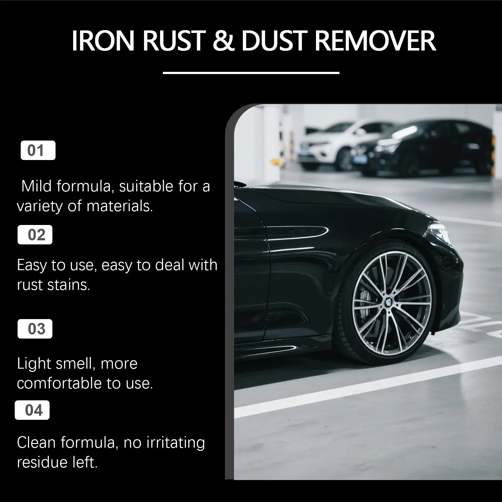 Hikmarion Wheel Hub Rust Removal Spray Effectively Cleans Metal Rust Stains, Gentle On Surfaces, And Restores Shine