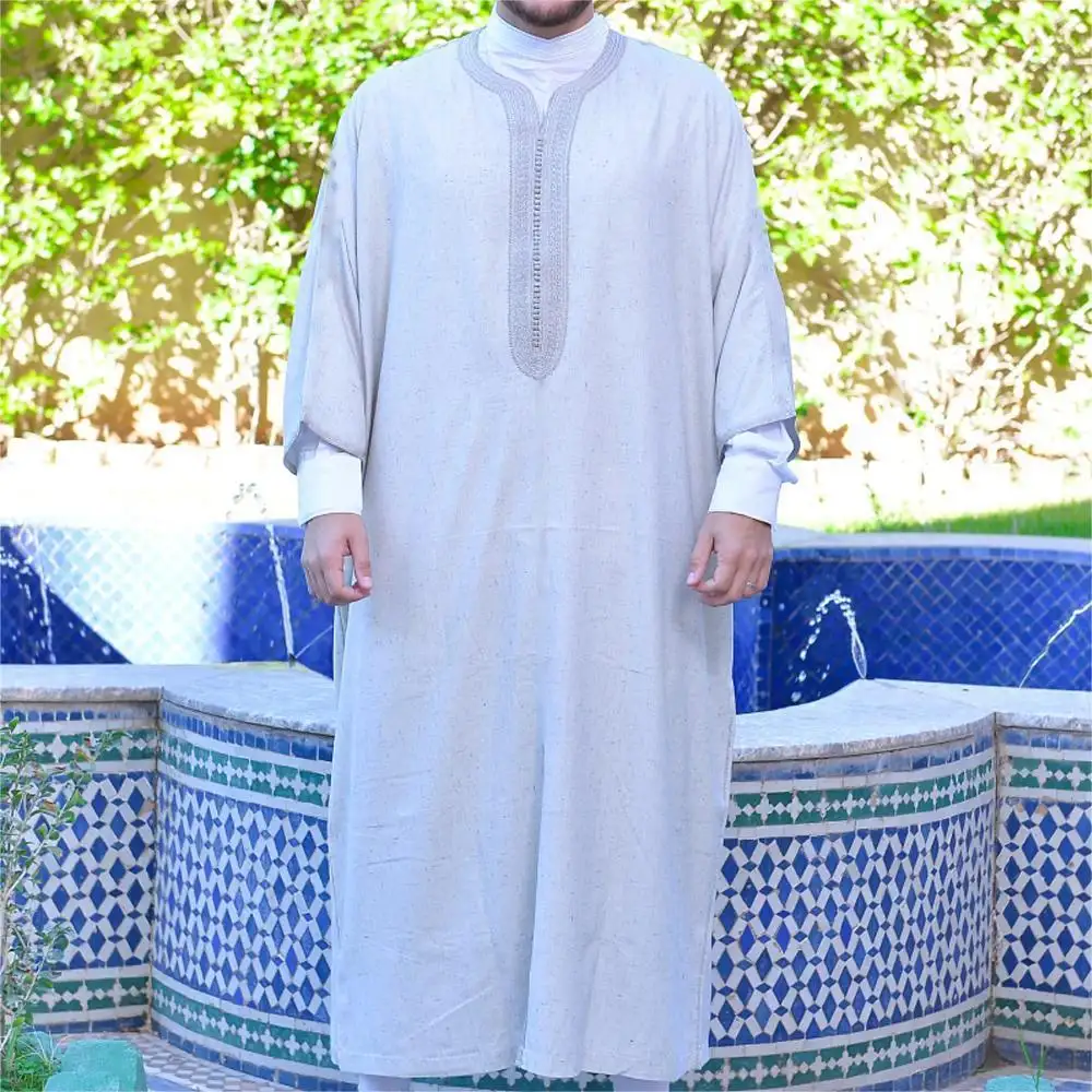 Fashion Nation Embroidery Robe for Men