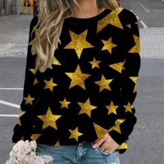 Women's Tie-dye Retro Printing 3D Digital Printing Sweater - Ylwyxps050-L - View 1