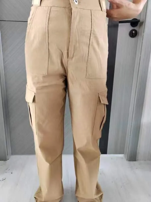 Comfortable High Elastic High Waisted Women's Casual Pants Brown - Shop at LoveMi