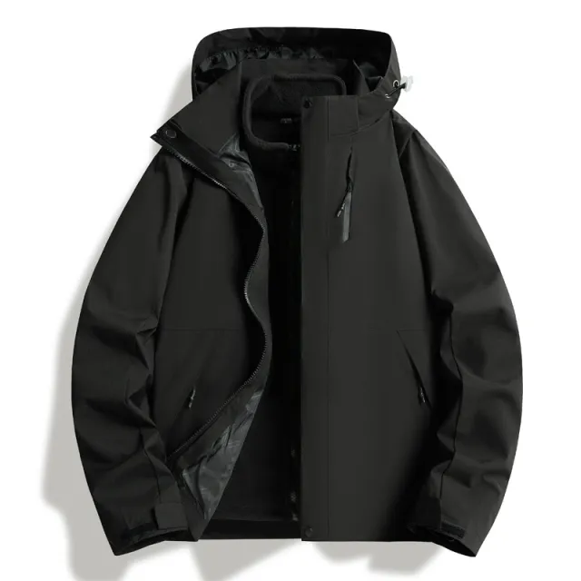 Three in one Fleece lined Thick Coat For Couples Black - Shop at LoveMi