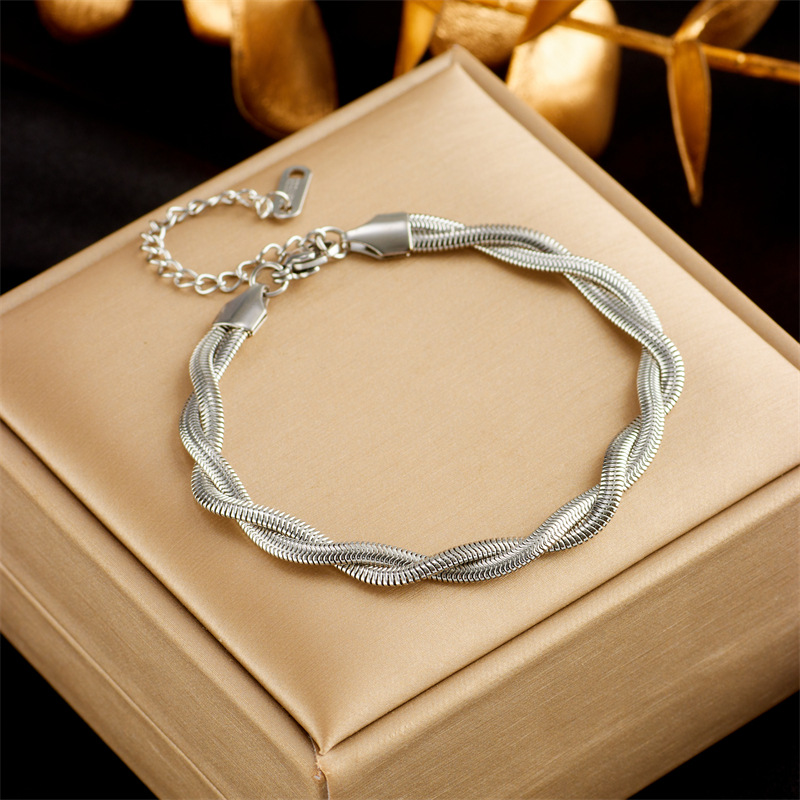 【TATIANA】Ball n Snake Chain Layered Bracelet BR1807~韓国発 TATIANA】Ball n Snake Chain Layered Bracelet BR1807~韓国発