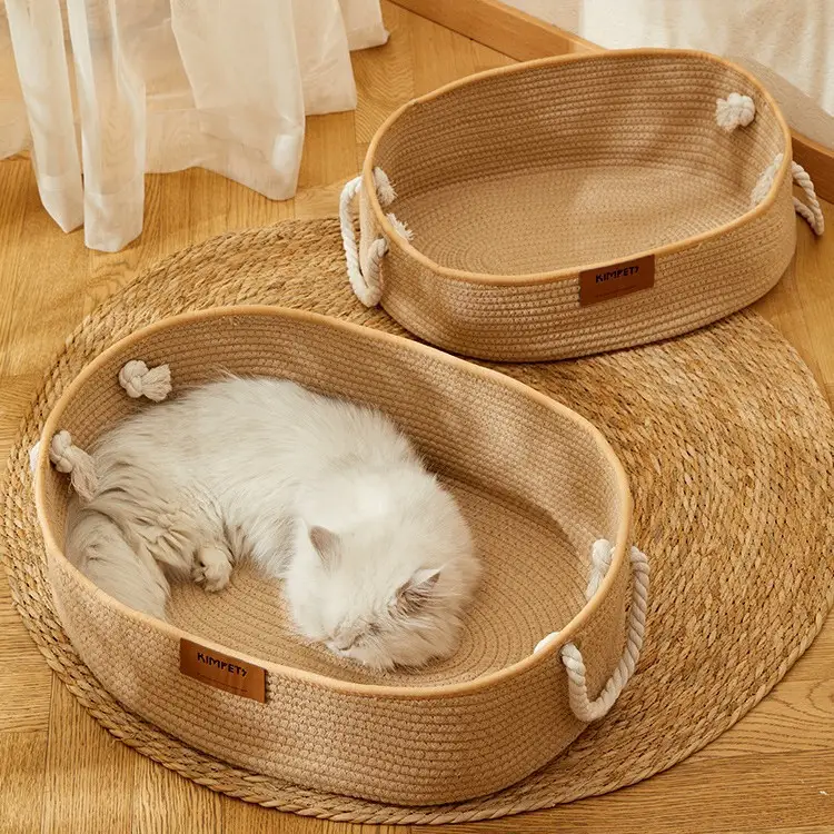 Cat Nest Summer Chopsticks Nest Four Seasons Universal Woven Cotton And Linen Basket