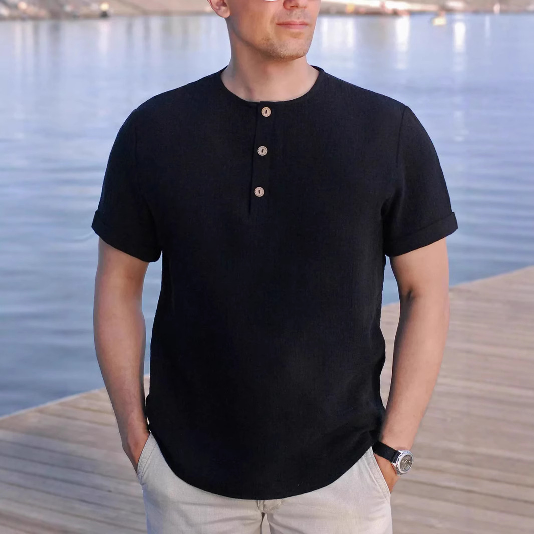 Mens Summer Breathable Short-sleeve New Thin T-shirt