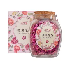 Pingyin Edible Double-petal Red Rose Dried Petal Bulk Hot Spring - Level 3 Petals 100G - View 1