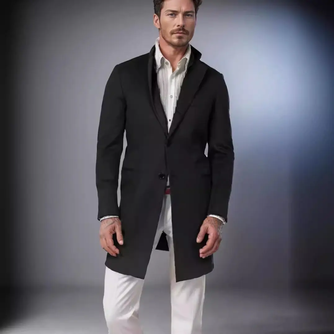 British Style Medium-length Wool Coat