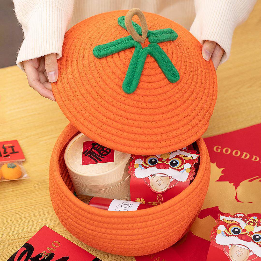 Shaped Hand-woven Basket With Lid