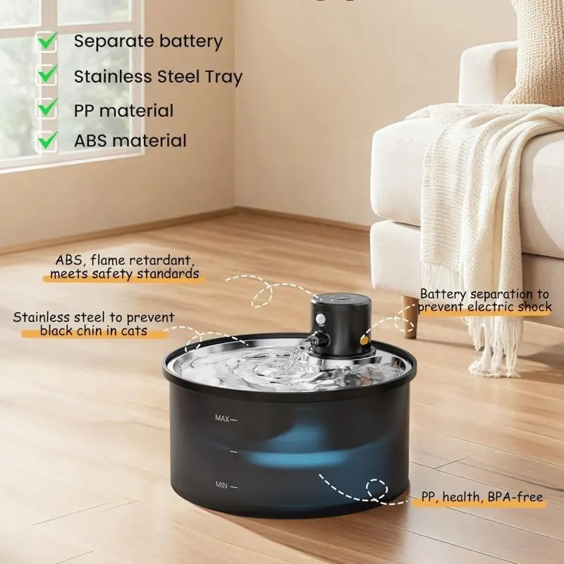 Stainless Steel Wireless Smart Pet Automatic Water