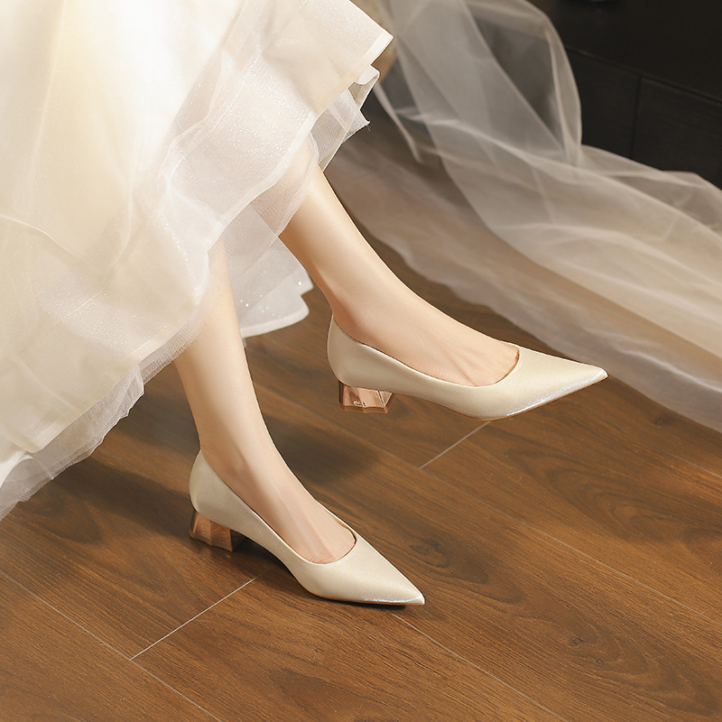Apricot New Arrival Banquet Bridal Shoes 5